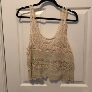Open back lace top